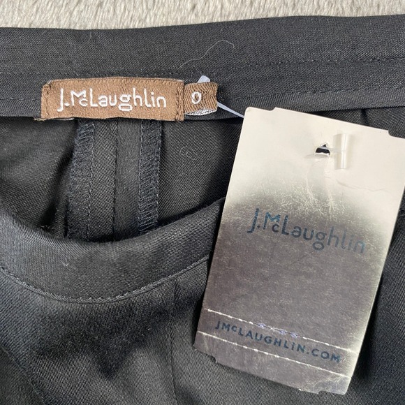 J.McLaughlin Black Ankle Length Cotton‎ Blend Pants Womens 0 Office Career New - Picture 3 of 16